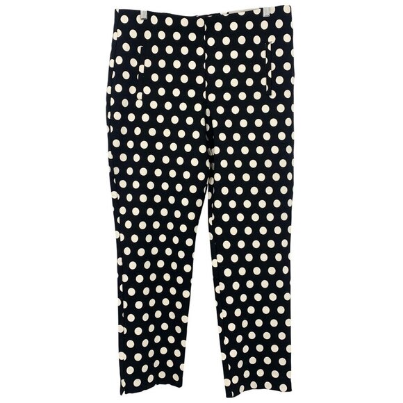 Chico's Pants - Chicos So Slimming Juliet Slim Leg Polka Dot Pants Size 12 Black White Rayon New